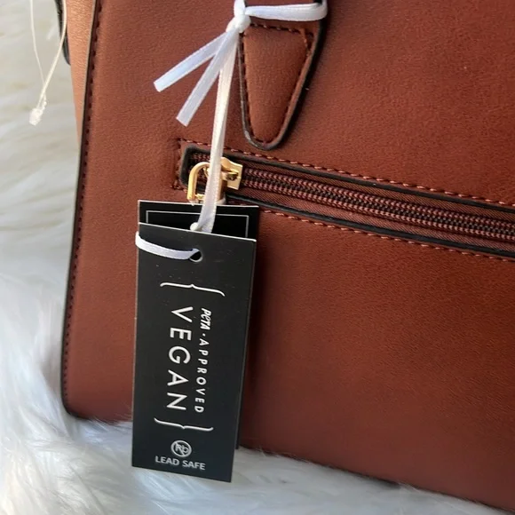 LA TERRE Fashion Vegan Woman’s Brown Handbag/Crossbody - Picture 3 of 9